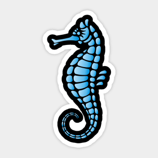 Seahorse Blue Sticker